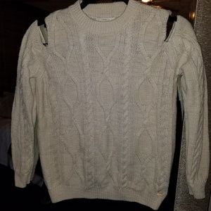 Open shoulder sweater